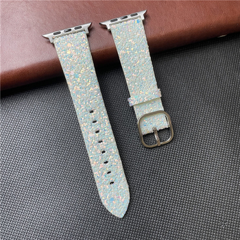 Piemērots Apple Watch, mirdzoša fliteru pulksteņa siksniņa, ādas siksniņa iWatch Ultra