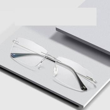 Popularni online okviri za naočale bez okvira s anti-plavim svjetlom u influencer stilu, kvadratni okviri, okviri za dioptrijske naočale za muškarce i žene.