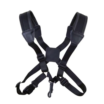 Rūpnīcas vairumtirdzniecības saksofona siksnas ar dubultiem metāla plecu āķiem, īsta āda pieaugušajiem un bērniem, alta un tenora saksofonam