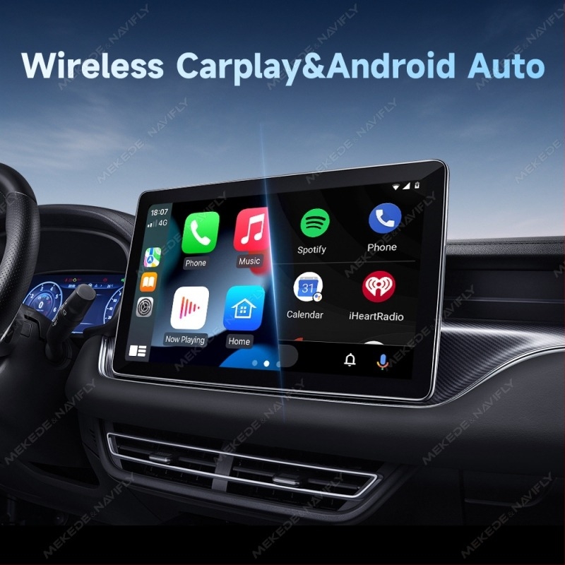 CarPlay безжичен автомобилен адаптер, преходник от кабел към безжичен, 12V захранване, MEKEDE, 1-годишна гаранция