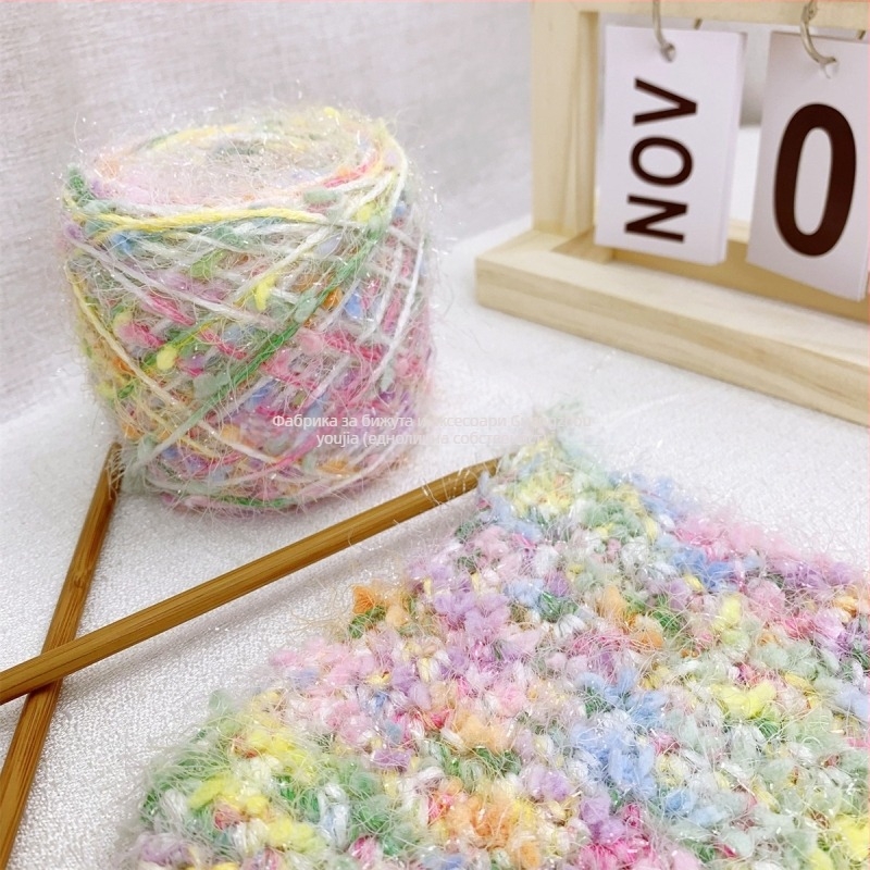 100 г Бляскава топкова прежда за ръчно плетене с кука – Youjia (YJ) – Артикул 932214204381 – Номер на изделието YJ – Лято 2025