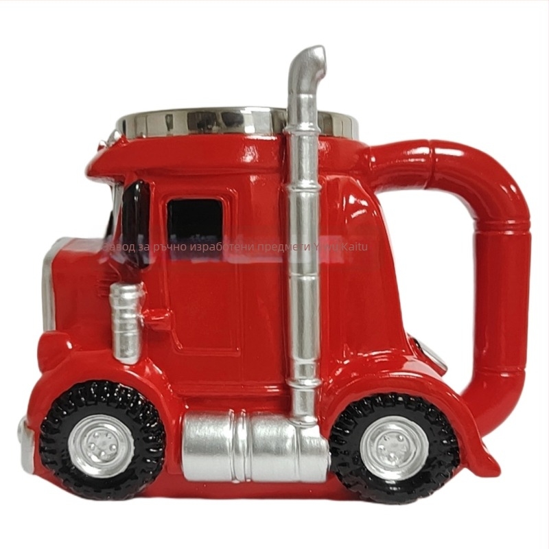 Semi-Truck чаша за кафе Kai Tu KT188 — Карикатура, украса от смола, синтетична смола