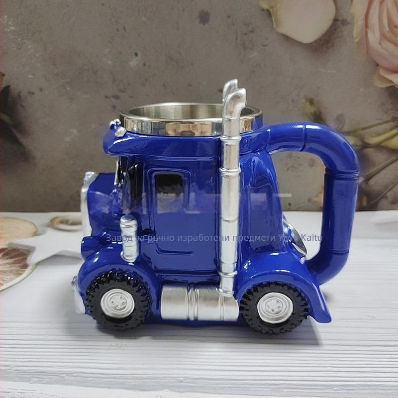 Semi-Truck чаша за кафе Kai Tu KT188 — Карикатура, украса от смола, синтетична смола