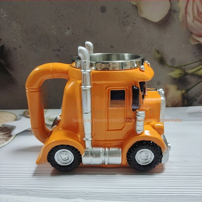 Semi-Truck чаша за кафе Kai Tu KT188 — Карикатура, украса от смола, синтетична смола