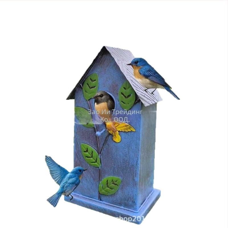 Метална къщичка за птици, геометрична форма, модерен минималистичен стил, Craftsmanship, модел 666888
