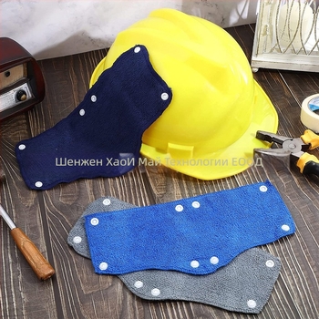 6 бр. подплата за каска със лента за изпотяване, полиестер, миеща се