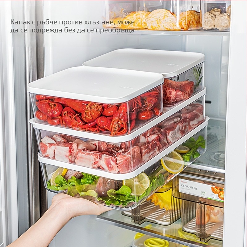 Хладилник органайзер с японски стил и запечатващи отделения за едноседмична подготовка на храната