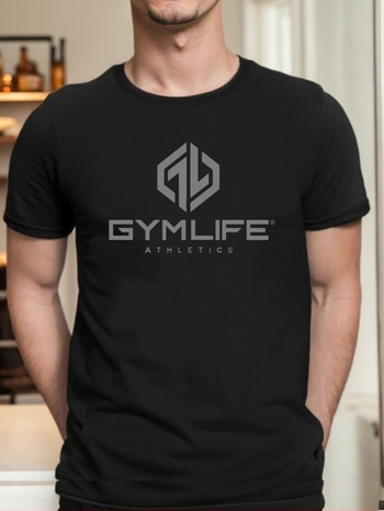 Къс ръкав спортна тениска за фитнес, чист памук (96%+), свободен силует, кръгло деколте, 180–250 г, спортно облекло