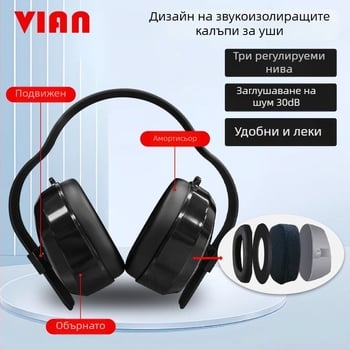 VIAN 1427 шумопоглъщащи предпазители за ушите – шумозащита за спане и учене; марка VIAN, серия 1427, тип: ушни предпазители