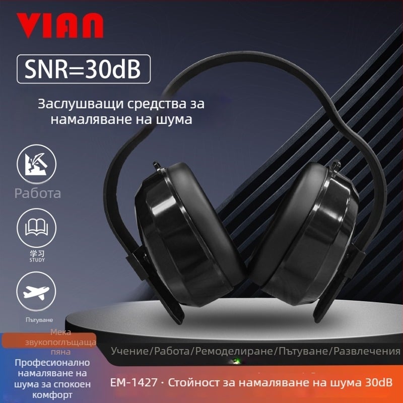 VIAN 1427 шумопоглъщащи предпазители за ушите – шумозащита за спане и учене; марка VIAN, серия 1427, тип: ушни предпазители
