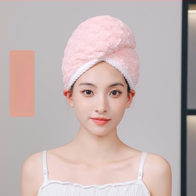 Шапка за сушене на коса с корална флис, 150D, тегло над 200 г, подгъване и плоско тъкане, Tonghua