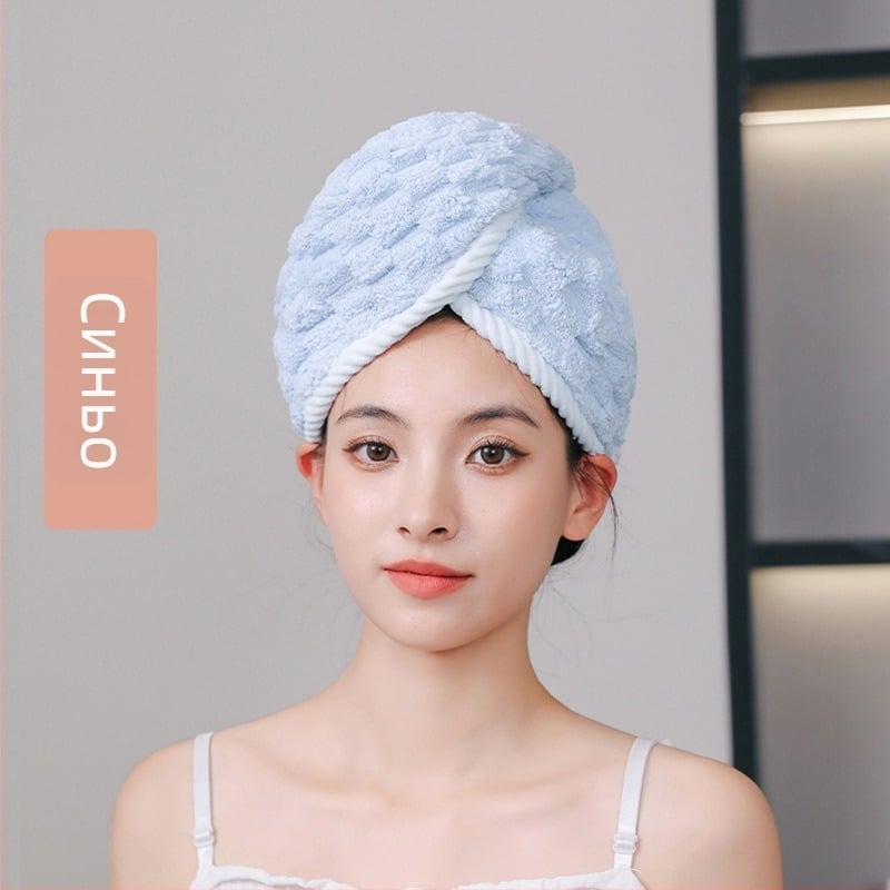 Шапка за сушене на коса с корална флис, 150D, тегло над 200 г, подгъване и плоско тъкане, Tonghua