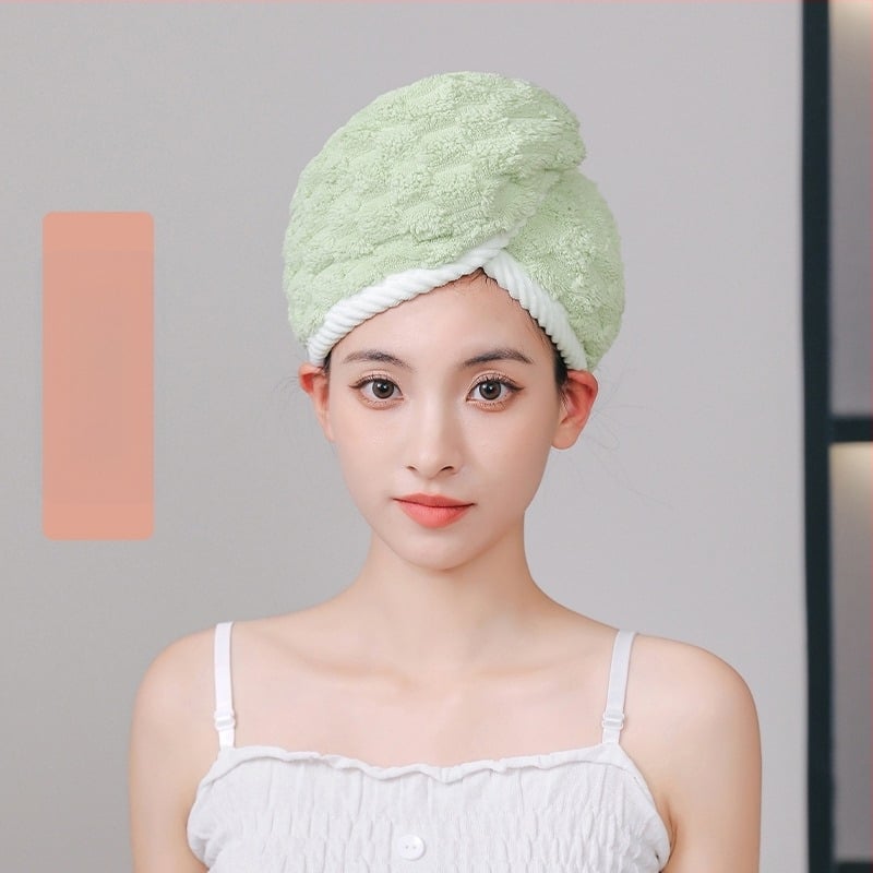 Шапка за сушене на коса с корална флис, 150D, тегло над 200 г, подгъване и плоско тъкане, Tonghua