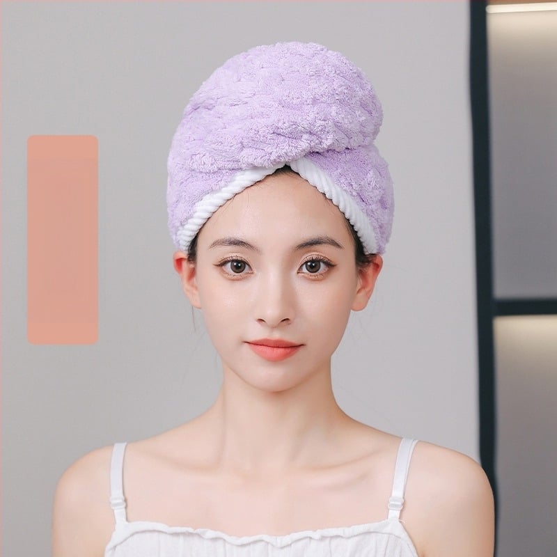 Шапка за сушене на коса с корална флис, 150D, тегло над 200 г, подгъване и плоско тъкане, Tonghua