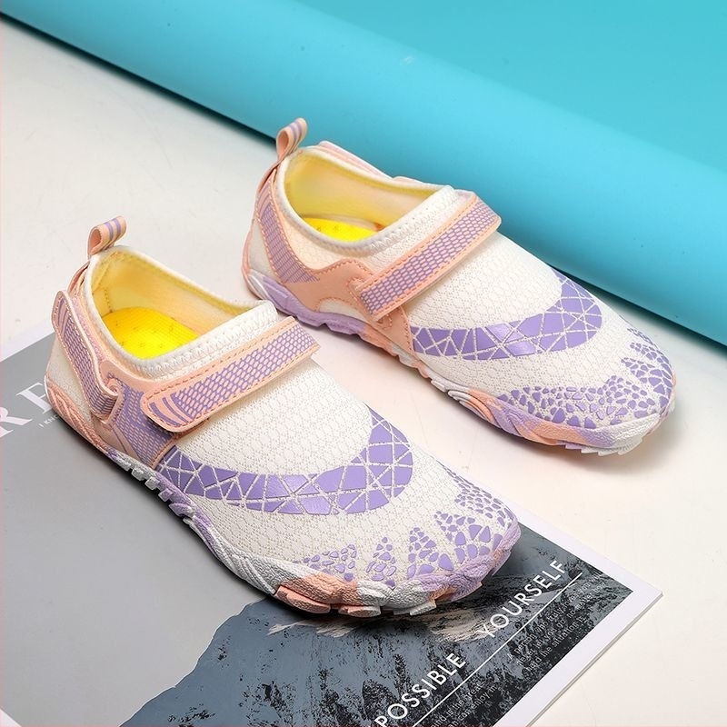 Детски плажни обувки - унисекс, бързосъхнещи, антихлъзгащи, дишащи, горна част от еластична материя