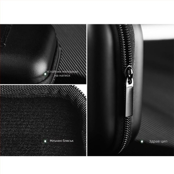 Кутия за съхранение на слушалки – EVA квадратен калъф за слушалки, USB флаш памет и карти памет