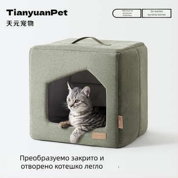 Котешко квадратно гнездо, всесезонно полузатворено жилище, текстил, произход Ханчжоу