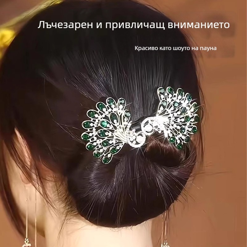 Клип за коса от велур, twist clip — код B10267, пролет 2025, пасторален стил.