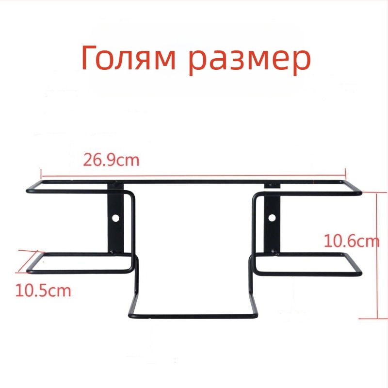 Стенно държач за ръкавици, метален, индустриален стил, еднослоен, монтаж чрез завинтване, за настолно съхранение