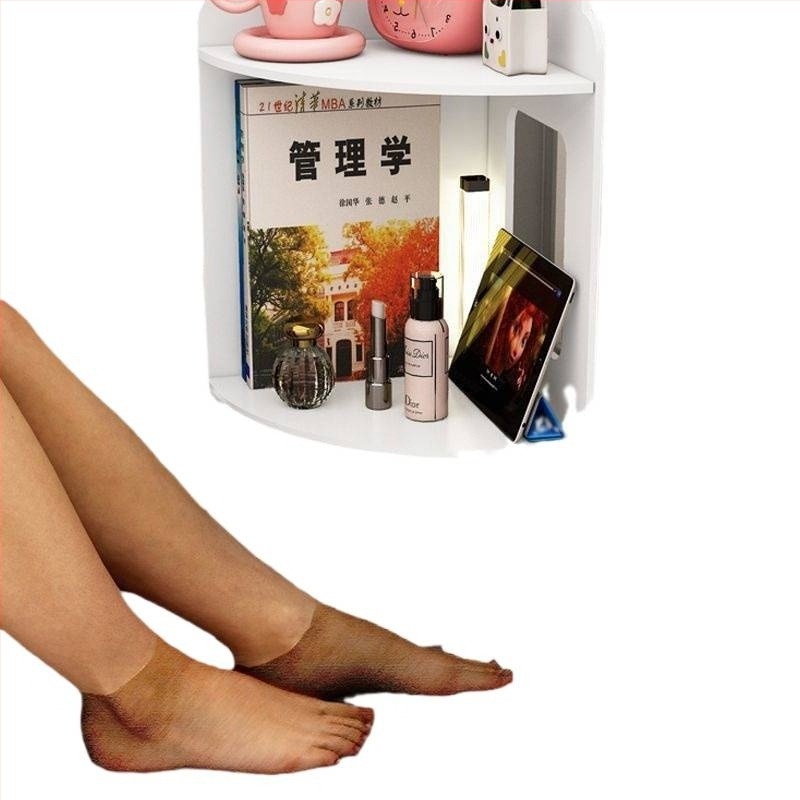 Ъглов рафт за легло с 6 слоя и шкаф за нощно шкафче – ъглова библиотека за двуетажно легло, скандинавски стил, изкуствена дъска