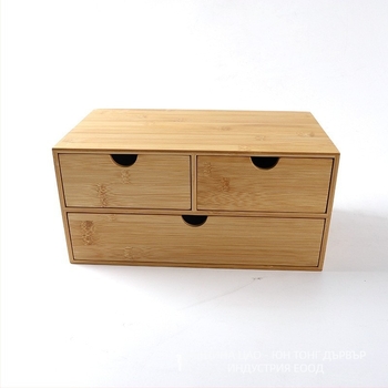 Juntong настолен дървен органайзер, квадратен дизайн, модерен минималистичен стил, за подреждане на документи