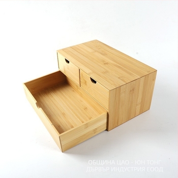 Juntong настолен дървен органайзер, квадратен дизайн, модерен минималистичен стил, за подреждане на документи