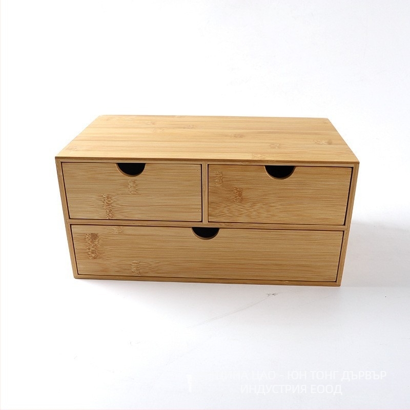 Juntong настолен дървен органайзер, квадратен дизайн, модерен минималистичен стил, за подреждане на документи