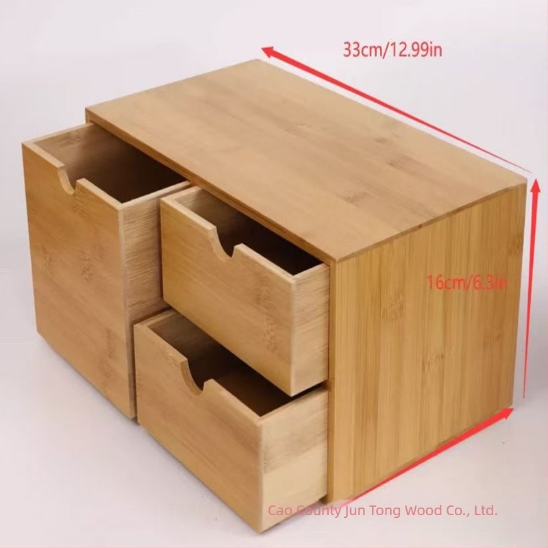 Juntong настолен дървен органайзер, квадратен дизайн, модерен минималистичен стил, за подреждане на документи