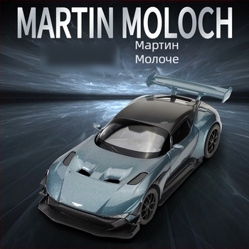 Сплавен 1:32 гоночен модел автомобил с мигащи светлини и звук, захранван с батерия