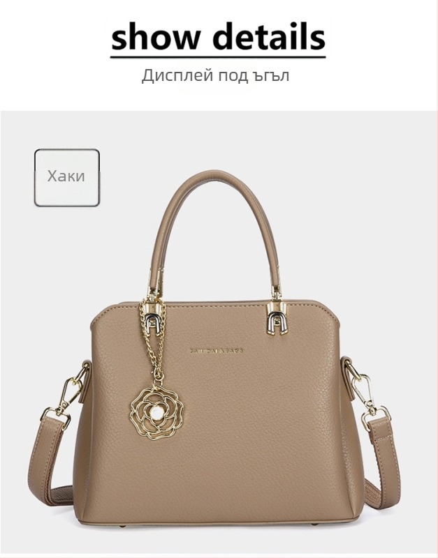 Чанта Tote от PU кожа, градски минималистичен стил, с цип за отваряне, полиестерна подплата, вътрешен джоб за телефон и джоб с цип