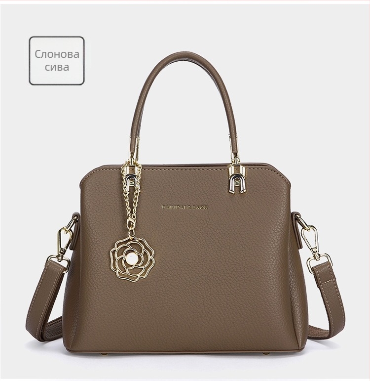 Чанта Tote от PU кожа, градски минималистичен стил, с цип за отваряне, полиестерна подплата, вътрешен джоб за телефон и джоб с цип