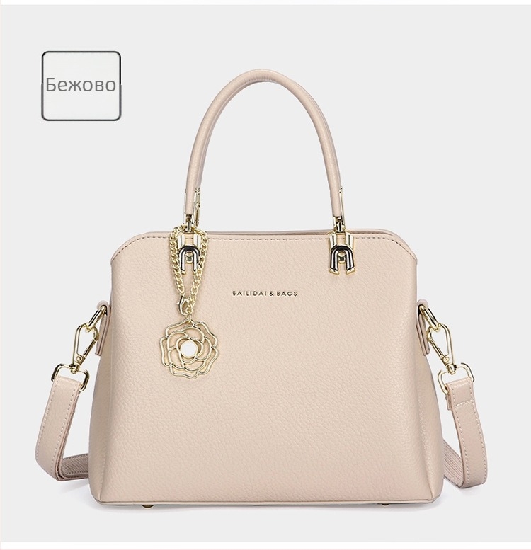 Чанта Tote от PU кожа, градски минималистичен стил, с цип за отваряне, полиестерна подплата, вътрешен джоб за телефон и джоб с цип