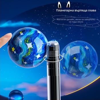 Балпойнт писалка с магнитна левитация – въртяща се фиджет писалка, Cartoon серия, пластмасов корпус, незаличаващо мастило