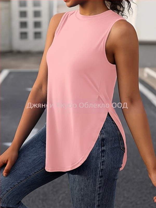 Безръкав потник, свободна кройка, полиестер 95%+, висока еластичност, за възрастни жени