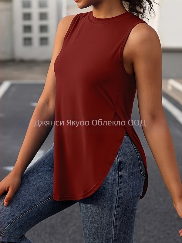 Безръкав потник, свободна кройка, полиестер 95%+, висока еластичност, за възрастни жени