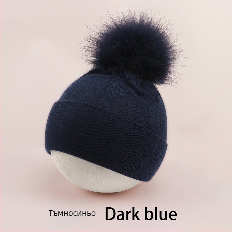 Пуловерна шапка за бебета с куполна горна част и козирка за ушите, топла и ветроустойчива, за деца до 2 години