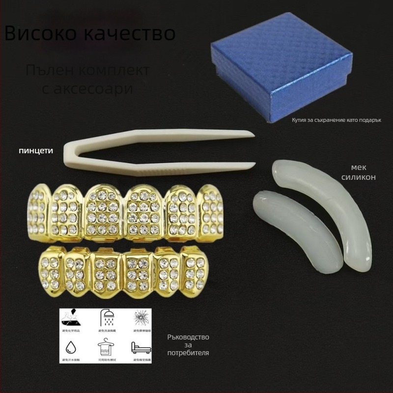 Зъбна украса за костюми - сплав, електроплатина, карикатурен стил, свеж и сладък дизайн, пролет 2025