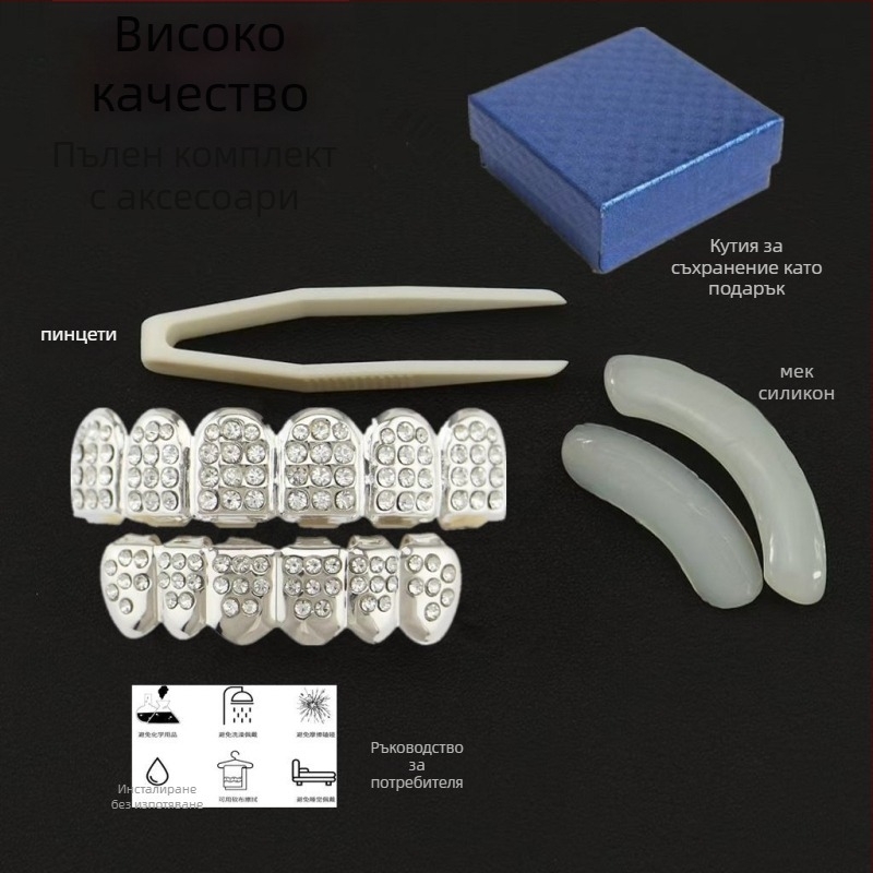 Зъбна украса за костюми - сплав, електроплатина, карикатурен стил, свеж и сладък дизайн, пролет 2025