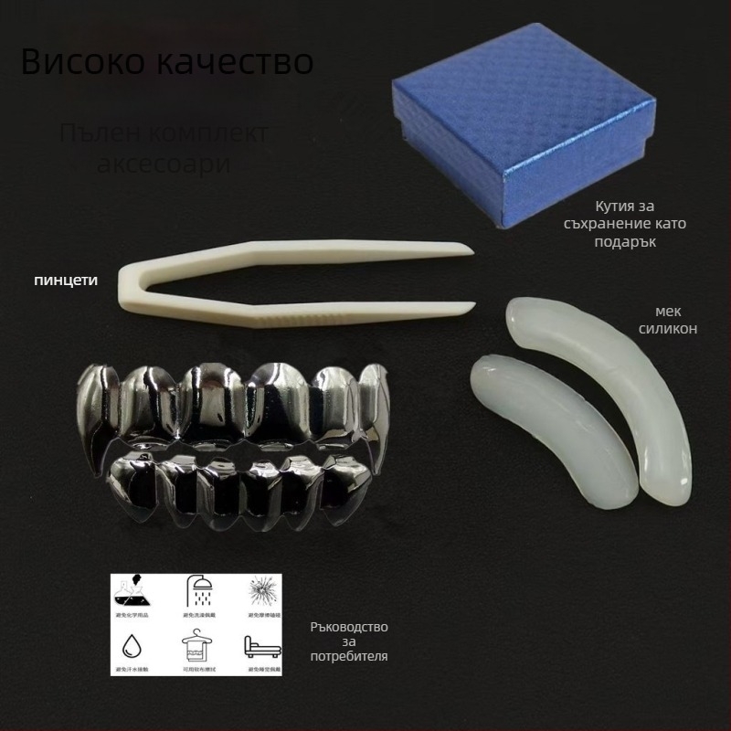 Зъбна украса за костюми - сплав, електроплатина, карикатурен стил, свеж и сладък дизайн, пролет 2025