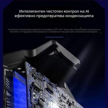 Mimo DL20 AI охладител за телефон, 20W, ABS, USB-C, 3-скоростно охлаждане