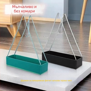 Висящ държач за инсенс против комари, триъгълен дизайн, ковано желязо и сандалово дърво, за домашна употреба