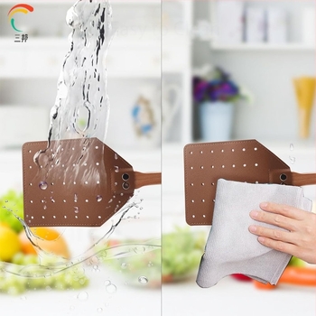 Кожена мухобойка с дървена дръжка, удължена и издръжлива, персонализируема