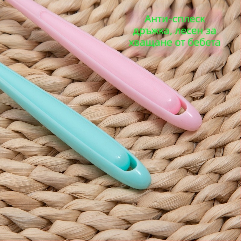 Aishukou Детска зъбна четка с 360° силиконова глава, ръчна, с меки влакна, кутия 400 бр.