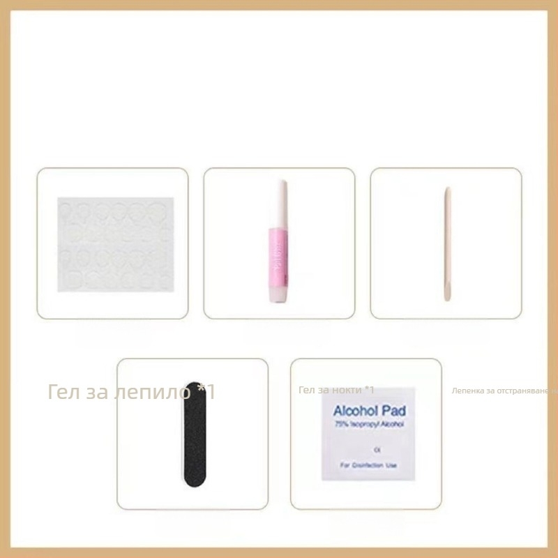 Изкуствени дълги нокти с капковидна форма и розов мотив, ултра тънки и без шевове, ръчно изработени, готови за нанасяне