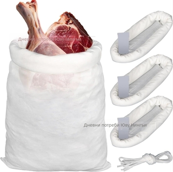 Месна торба - универсален модел, цилиндрична форма, памук и лен, запечатана, за лов