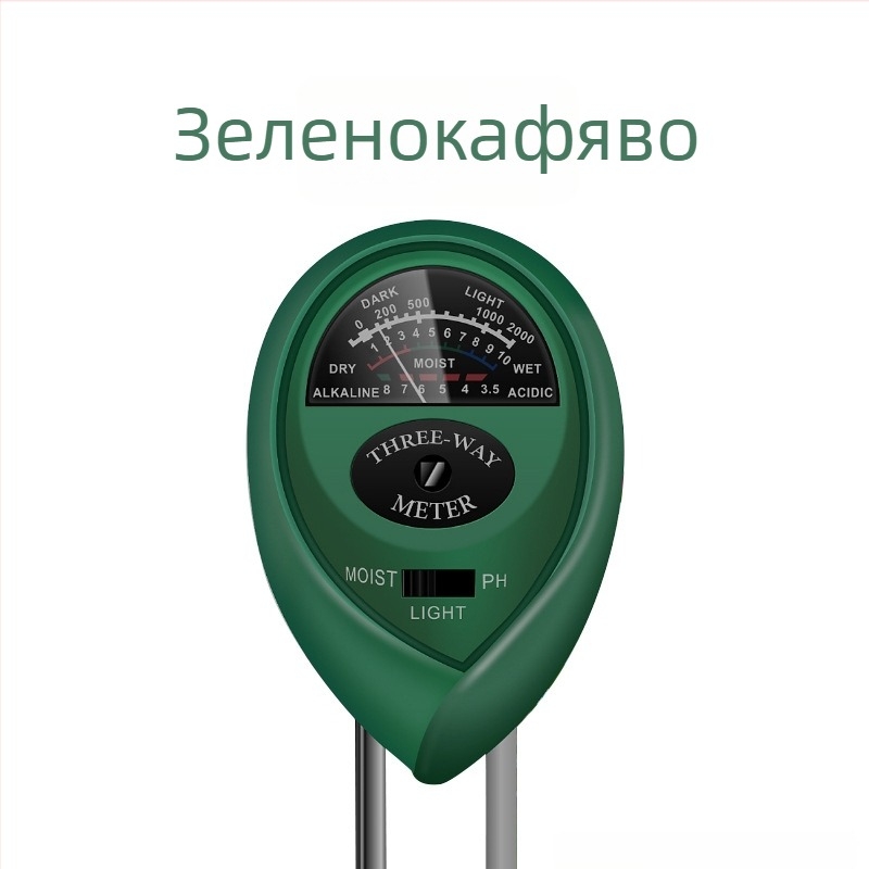 Почвен тестер 3-в-1: влажност, pH и хранителни вещества за цветя и саксийни растения