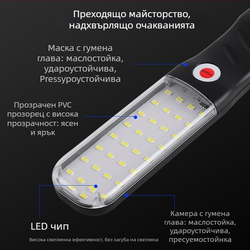 USB мултифункционална аварийна ръчна лампа с регулируема яркост, IP65, LED 5730, 3000 lm, USB захранване 5V