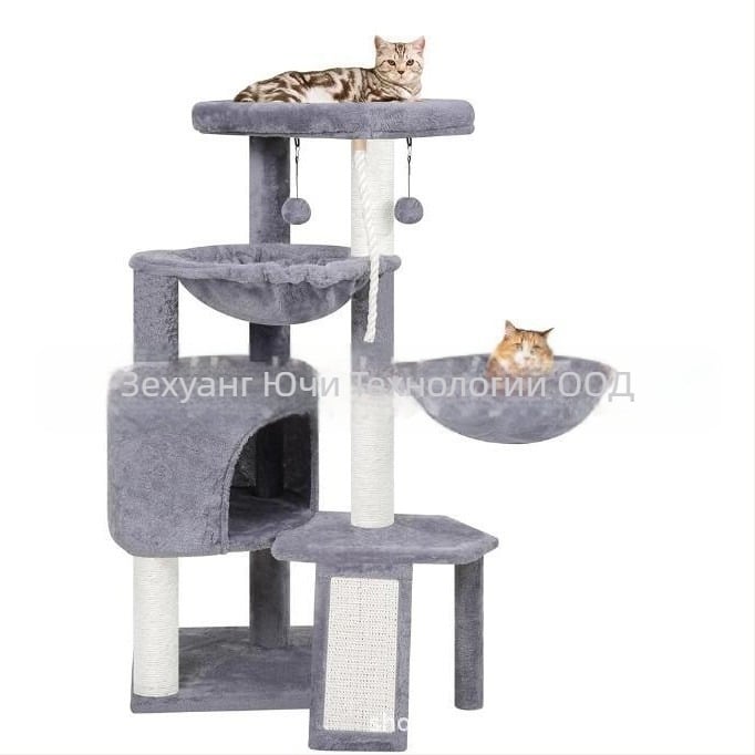 Котешка катерачна рамка, гнездо и дърво — сваляемо и измиваемо, от сизал, стил пасторален (Материал: Сизал; Внос: Не; Стил: Пасторален)