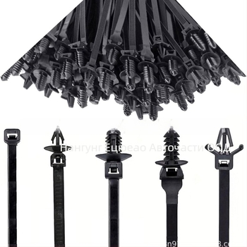 Moon Fox Самозаключващи се найлонови кабелни връзки за двигателен отсек, комплект 160 бр., за автомобилна вътрешна и външна употреба