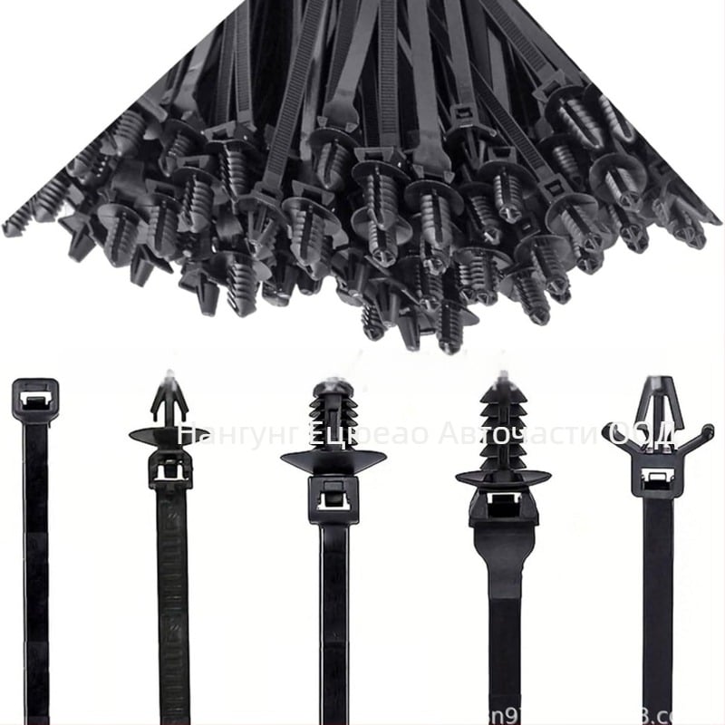 Moon Fox Самозаключващи се найлонови кабелни връзки за двигателен отсек, комплект 160 бр., за автомобилна вътрешна и външна употреба